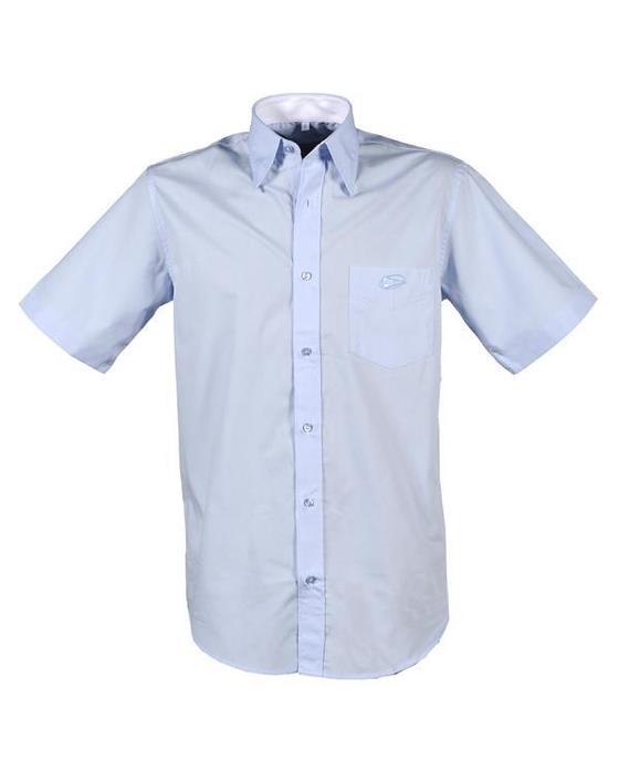 Chemise Manches Courtes Bleu Ciel